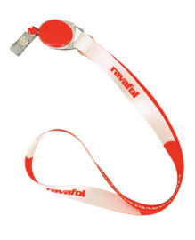 Lanyard with ski-pass through the tape