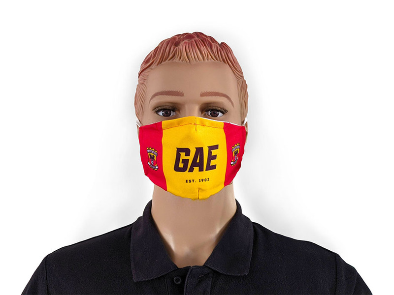 Sublimation face mask with sewn in wire