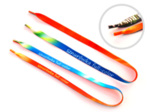 Coloured shoelace with plastic endings