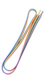 Coloured shoelace with plastic endings