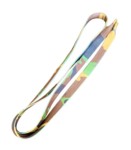 Coloured shoelace with metal endings