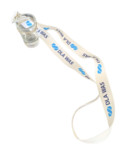 Lanyard with a glass