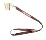 Lanyard with metal glass