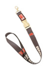 Lanyard with metal-plastic connector