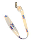 Lanyard with ski-pass through the tape with epoxy sticker