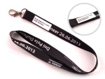 Lanyard with sewn lable