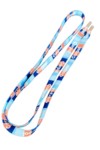 Coloured shoelace with metal endings