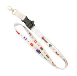 Lanyard with whistle in the connector