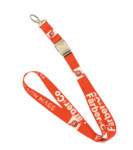 Lanyard with metal connector