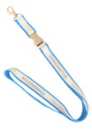 Lanyard with metal-plastic connector