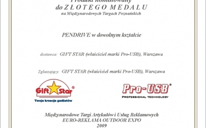 Wyróżnienie w Konkursie o Złoty Medal Międzynarodowych Targów Poznańskich